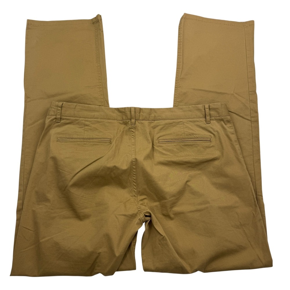 7 Diamonds Chino Pants Mens 34 x 34 Beige Comfort Flat Front Straight Fit Preppy